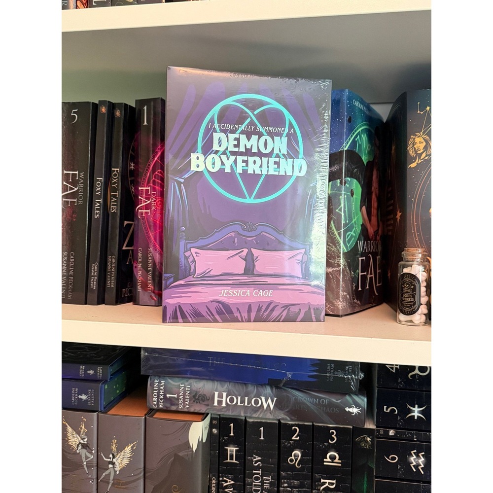 I Accidentally Summoned a Demon Boyfriend Jessica Cage Darkly Bookish Box Signed - Picture 3 of 7